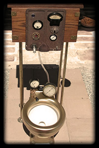 Dampfbetriebene Toilette